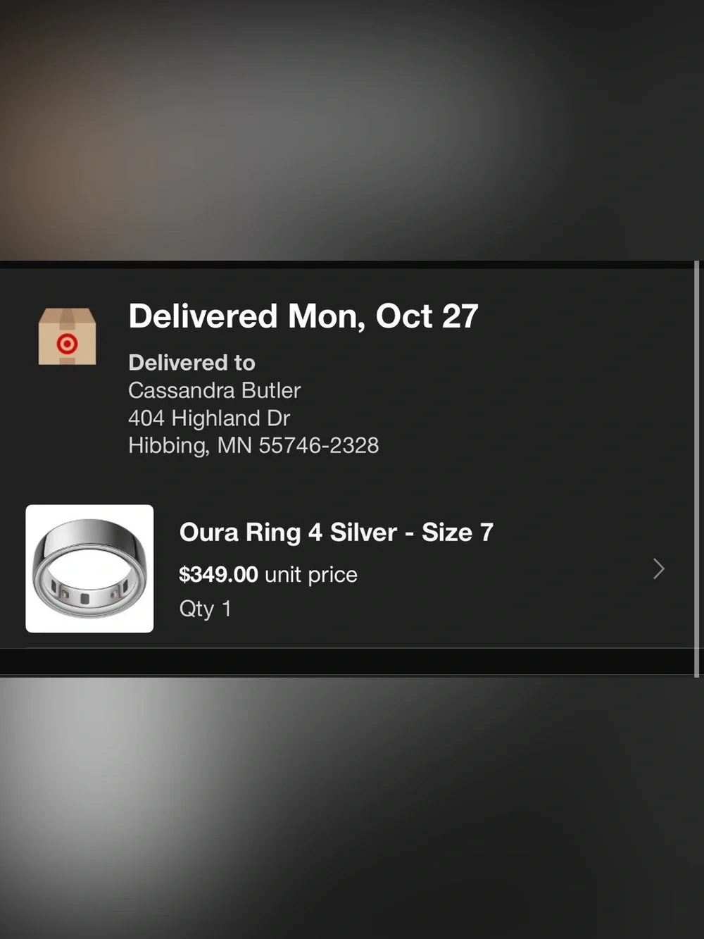 Oura Ring 4 Smart Ring — Silver Finish